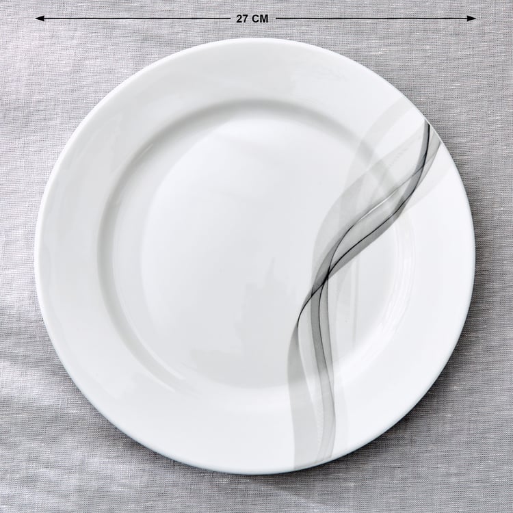 Lucas Helix Bone China Printed Dinner Plate - 27cm