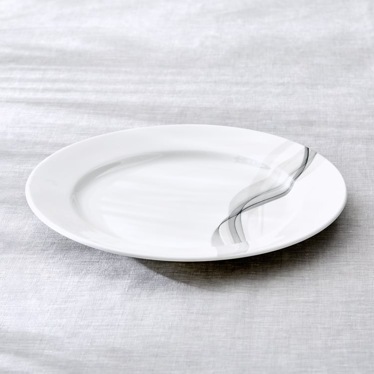 Lucas Helix Bone China Printed Dinner Plate - 27cm