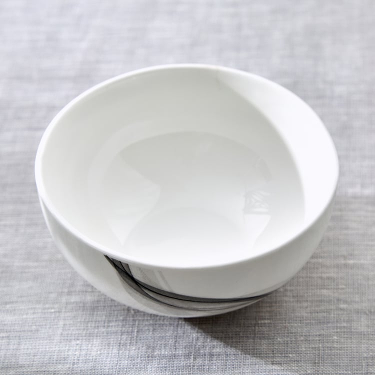 Lucas Helix Bone China Printed Katori - 240ml