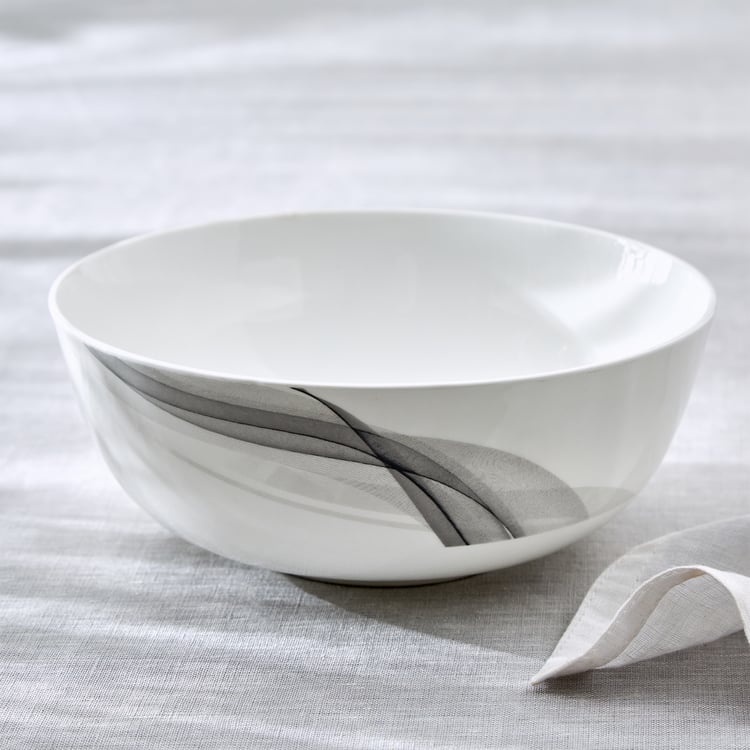 Lucas Helix Bone China Printed Serving Bowl - 1.2L