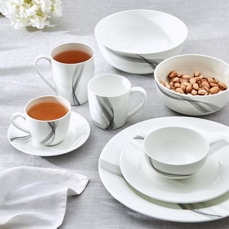 Lucas Helix Bone China Printed Serving Bowl - 1.2L