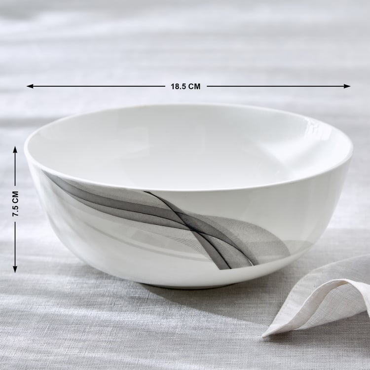 Lucas Helix Bone China Printed Serving Bowl - 1.2L