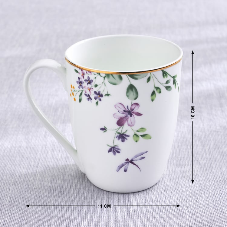 Lucas Carnation Bone China Floral Print Coffee Mug- 340ml
