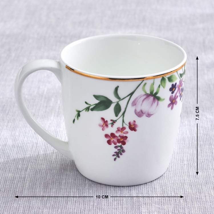 Lucas Carnation Bone China Floral Print Coffee Mug - 240ml