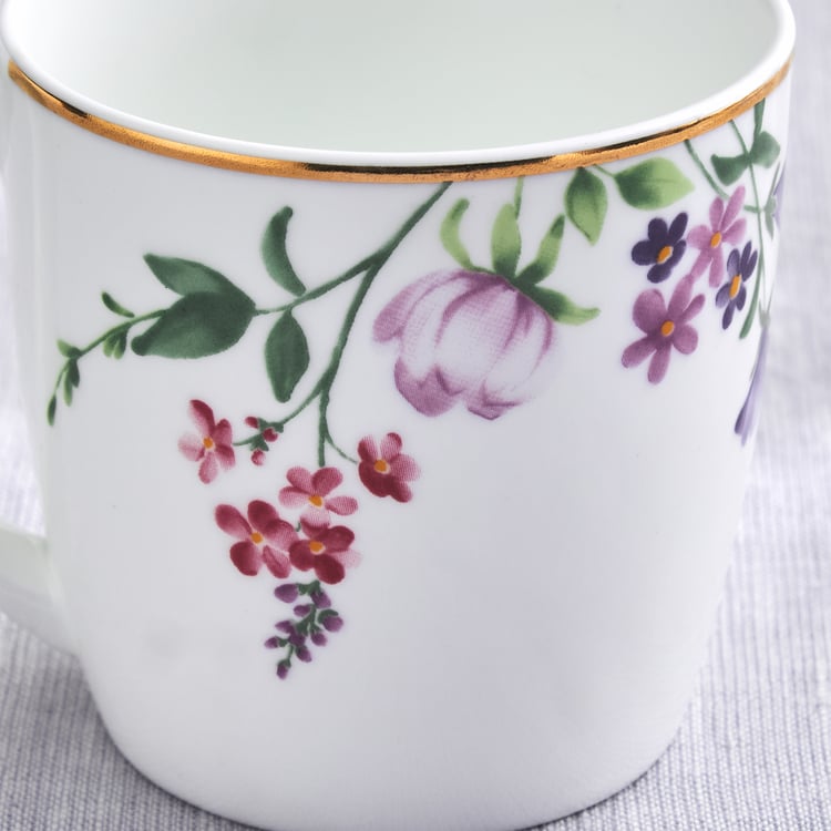 Lucas Carnation Bone China Floral Print Coffee Mug - 240ml