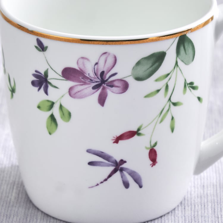 Lucas Carnation Bone China Floral Print Coffee Mug - 240ml