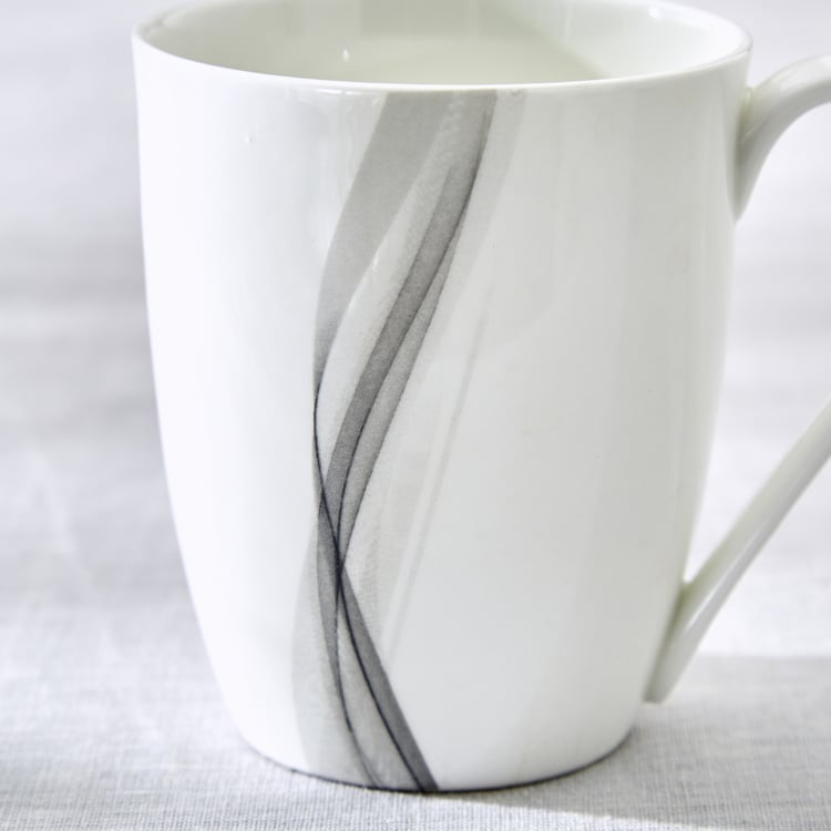 Lucas Helix Bone China Printed Coffee Mug - 340ml