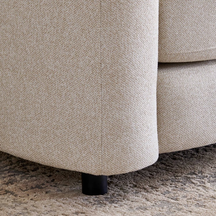 Saga Fabric 2-Seater Sofa with Cushions - Beige