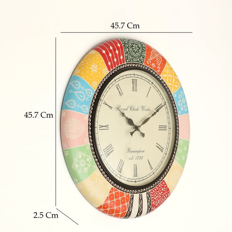 VEDAS Mystical Indiana Wooden Wall Clock