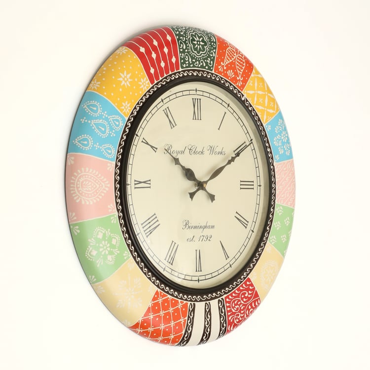 VEDAS Mystical Indiana Wooden Wall Clock