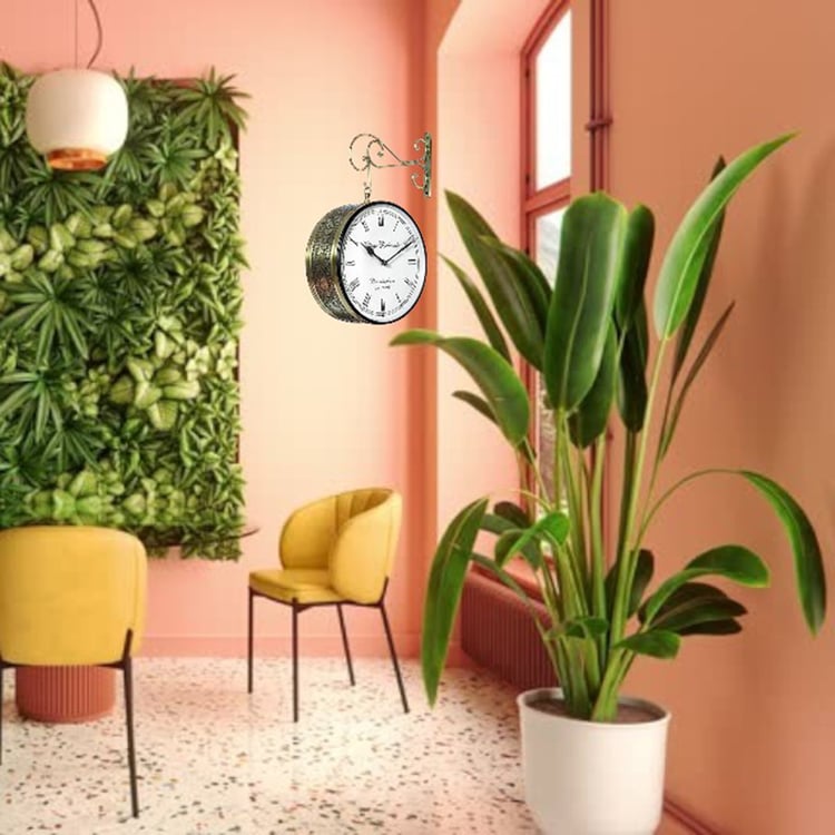 VEDAS Mystical Indiana Metal Double-Sided Hanging Clock - 27cm