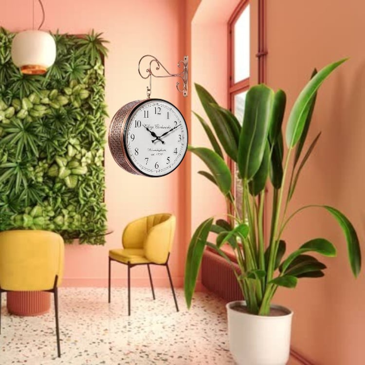 VEDAS Mystical Indiana Metal Double-Sided Hanging Clock - 27cm
