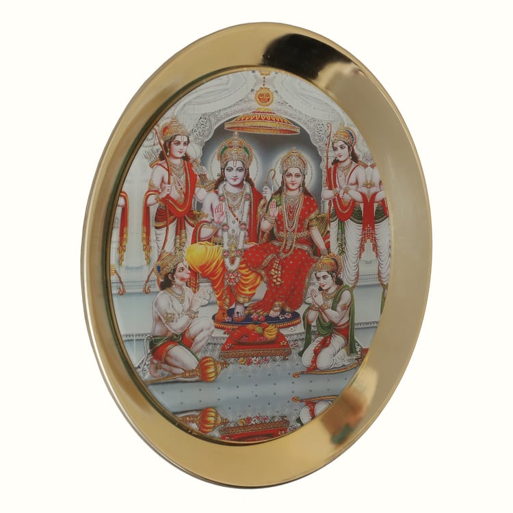 VEDAS Mystical Indiana Metal Ram Darbar Wall Plate