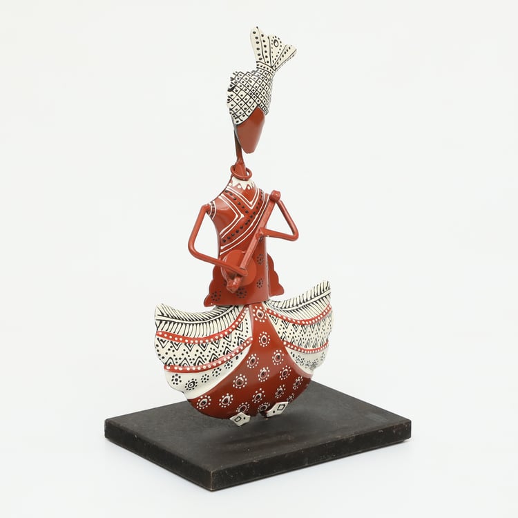 VEDAS Mystical Indiana Metal Musician with Sitar Figurine