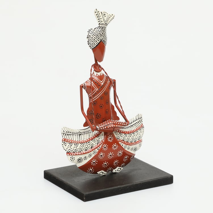VEDAS Mystical Indiana Metal Musician with Dhol Figurine