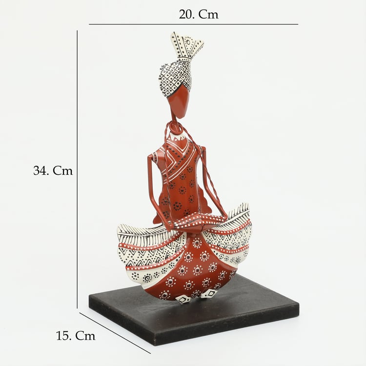 VEDAS Mystical Indiana Metal Musician with Dhol Figurine