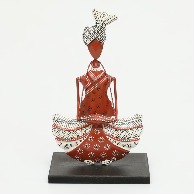 VEDAS Mystical Indiana Metal Musician with Dhol Figurine