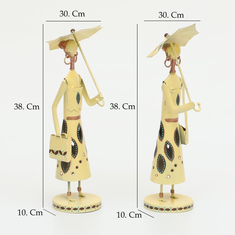 VEDAS Mystical Indiana Set of 2 Metal Figurines