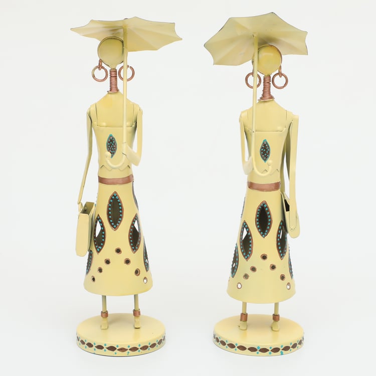 VEDAS Mystical Indiana Set of 2 Metal Figurines