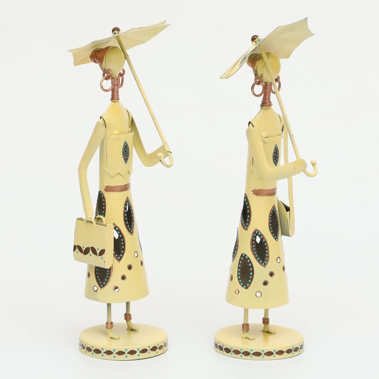 VEDAS Mystical Indiana Set of 2 Metal Figurines
