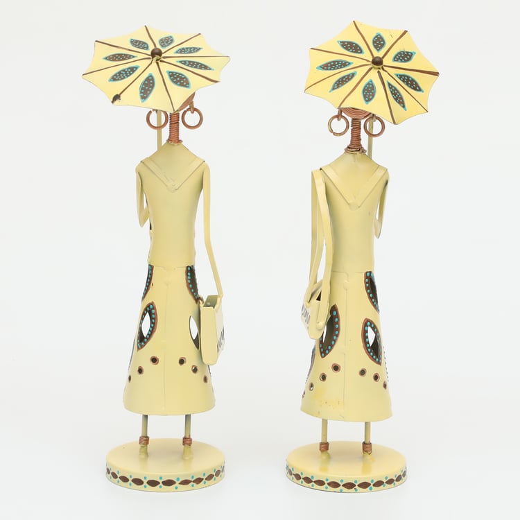 VEDAS Mystical Indiana Set of 2 Metal Figurines