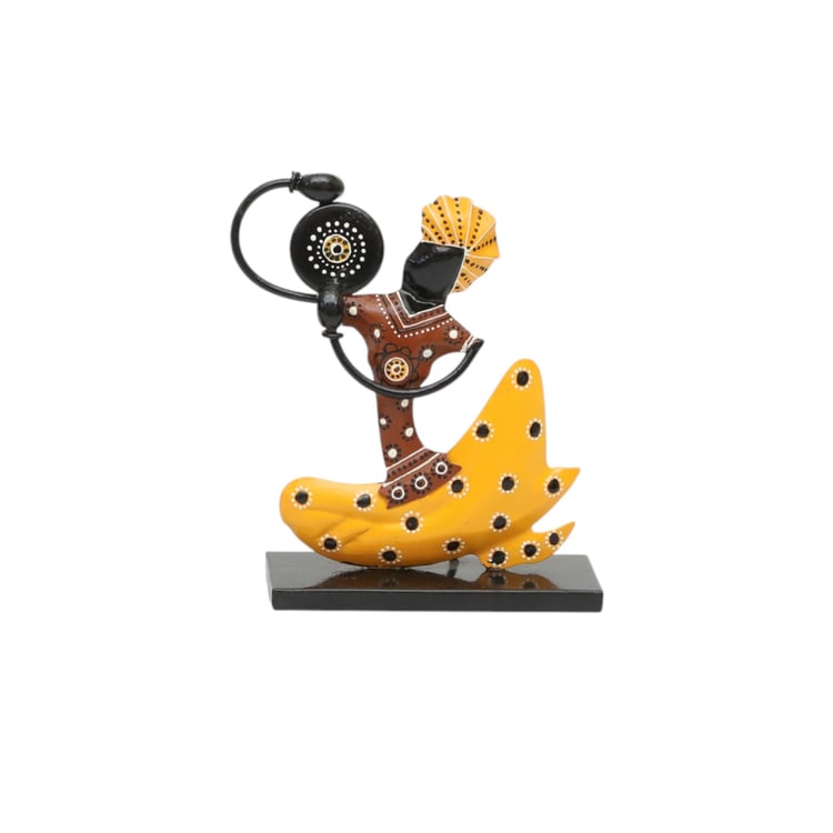 VEDAS Mystical Indiana Metal Musician with Sitar Figurine