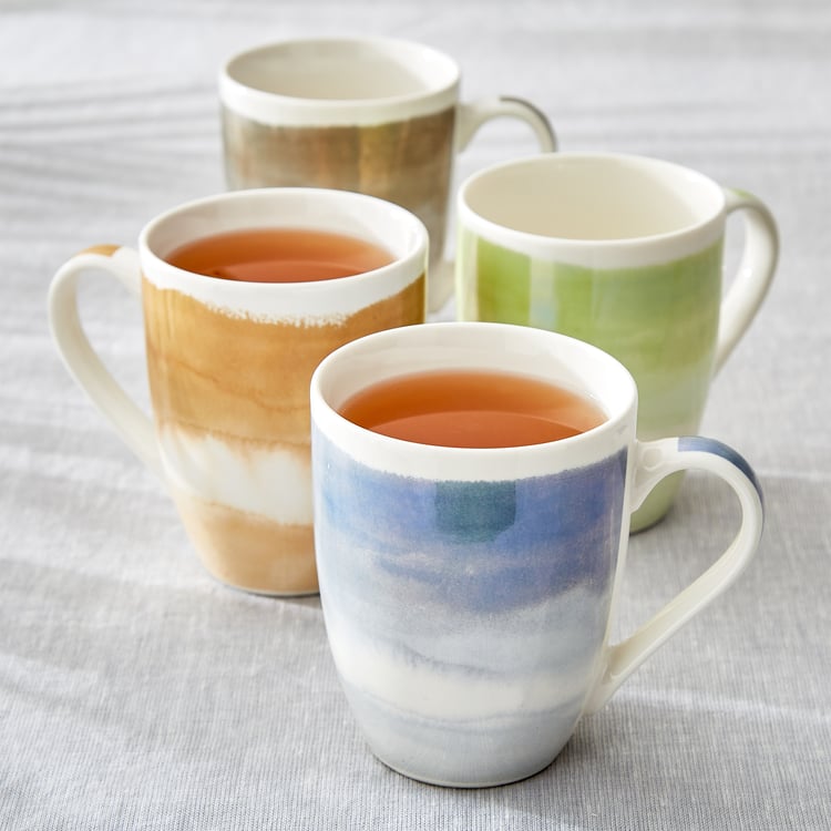 Colbert Glossy Bone China Printed Coffee Mug - 340ml