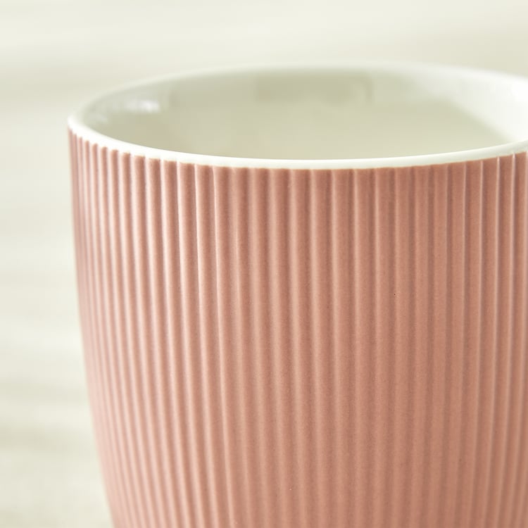 Calyx Bone China Ribbed Coffee Mug - 410ml