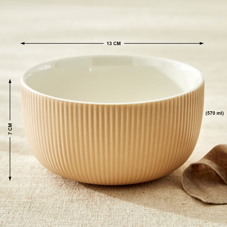 Calyx Bone China Ribbed Cereal Bowl - 570ml