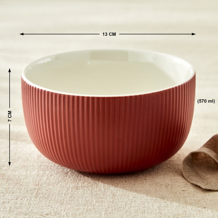 Calyx Bone China Ribbed Cereal Bowl - 570ml