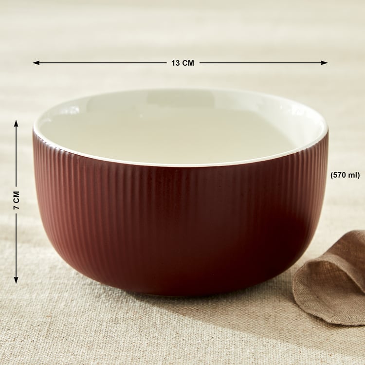 Calyx Bone China Ribbed Cereal Bowl - 570ml