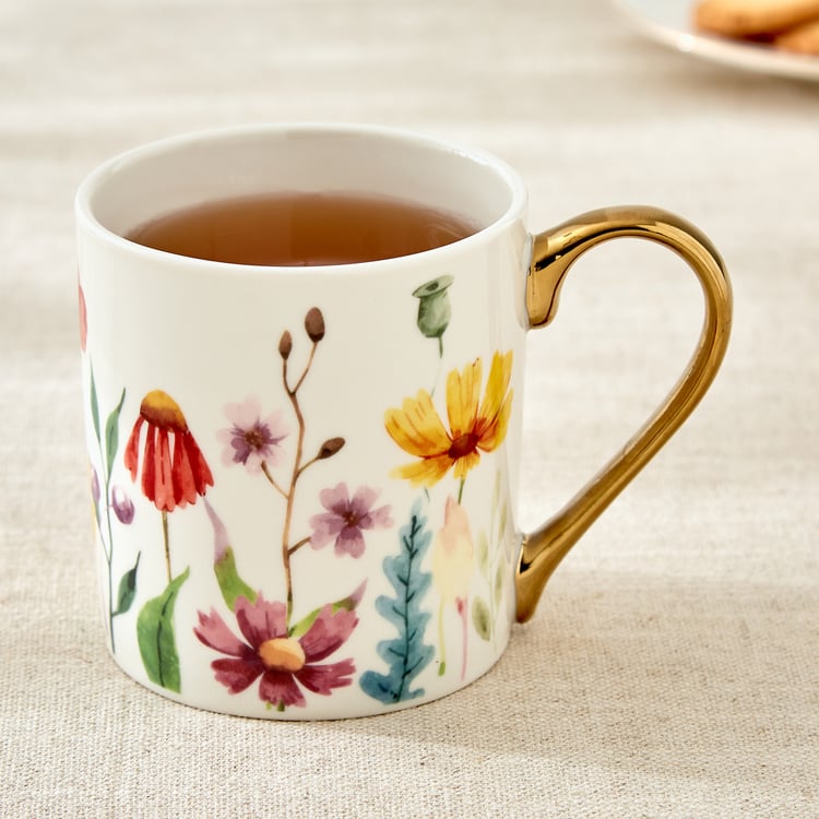 Criselle Bone China Floral Print Coffee Mug - 300ml