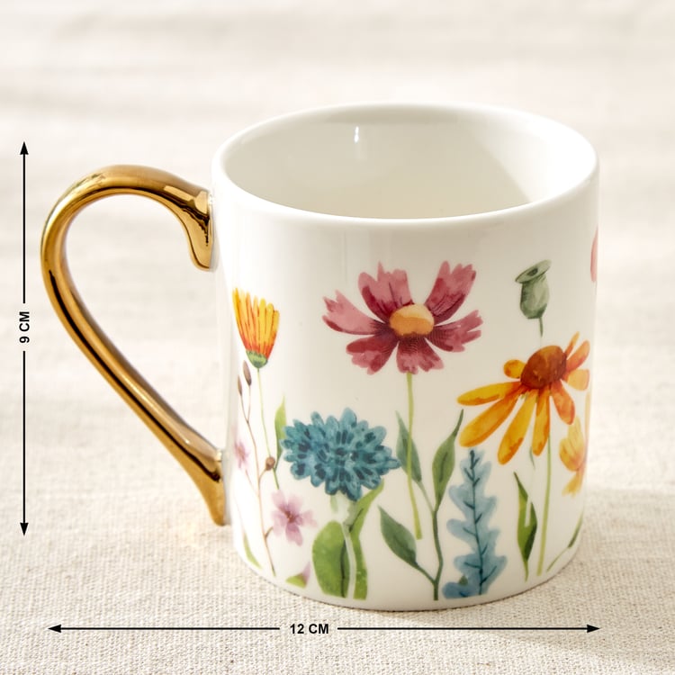 Criselle Bone China Floral Print Coffee Mug - 300ml