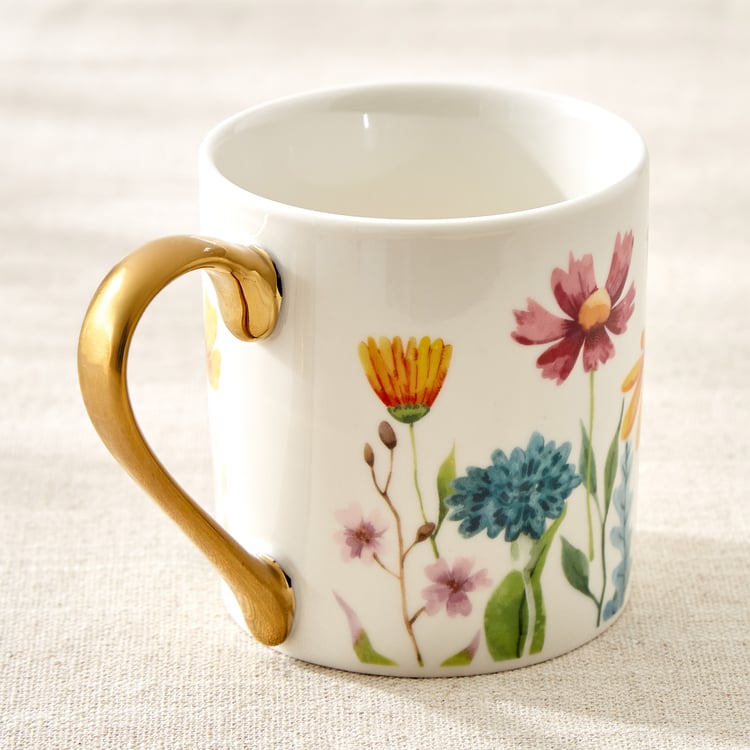 Criselle Bone China Floral Print Coffee Mug - 300ml