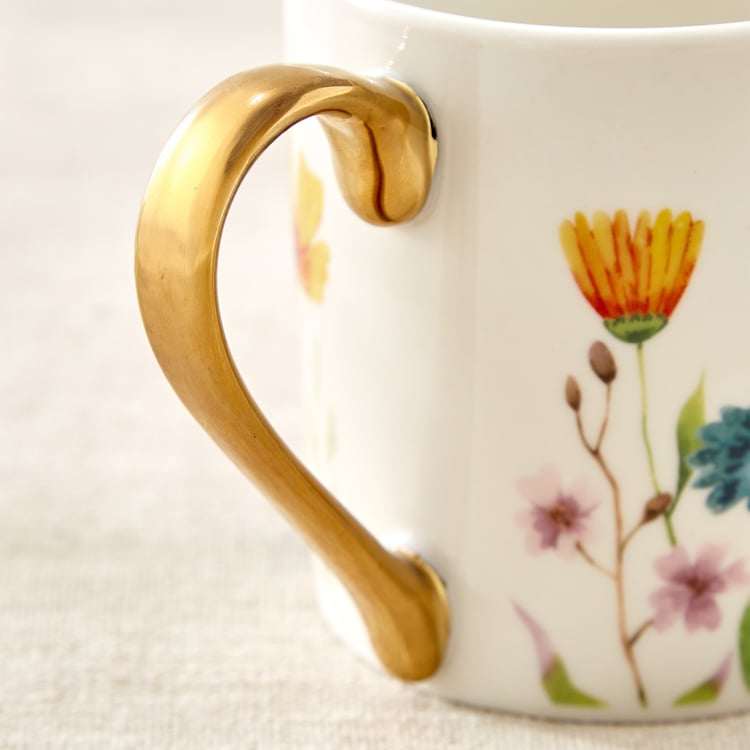 Criselle Bone China Floral Print Coffee Mug - 300ml