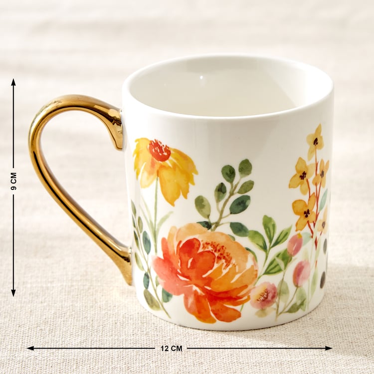 Criselle Bone China Floral Print Coffee Mug - 300ml