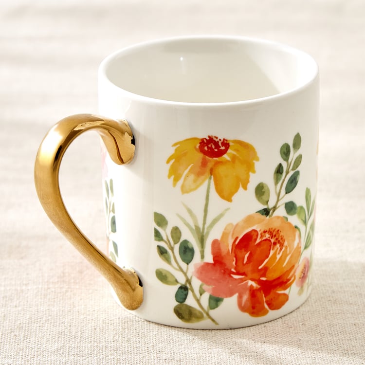 Criselle Bone China Floral Print Coffee Mug - 300ml