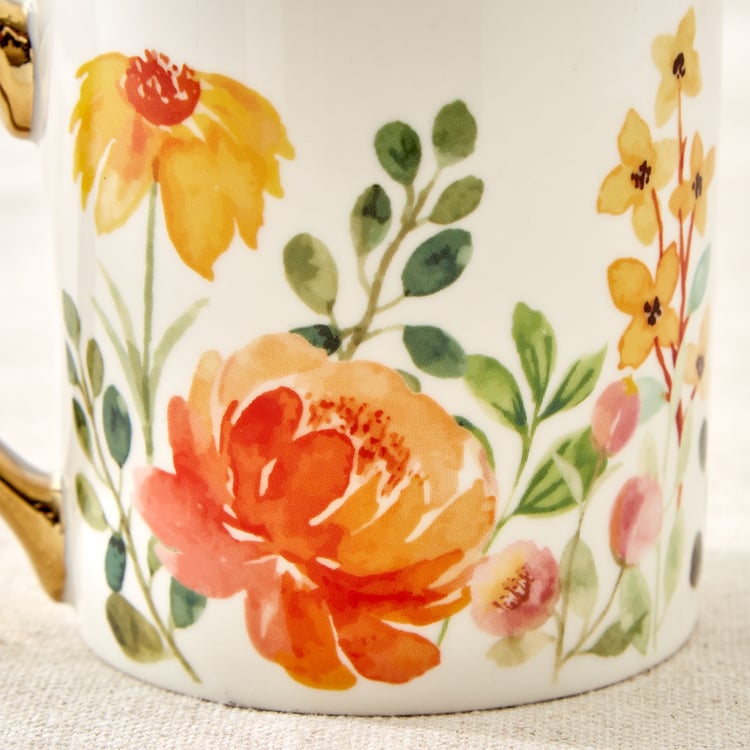 Criselle Bone China Floral Print Coffee Mug - 300ml