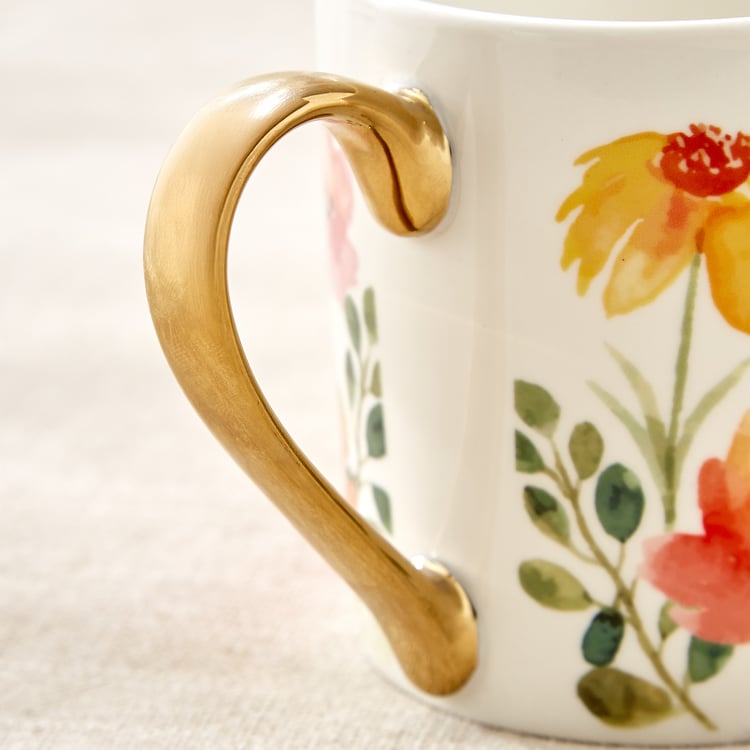 Criselle Bone China Floral Print Coffee Mug - 300ml