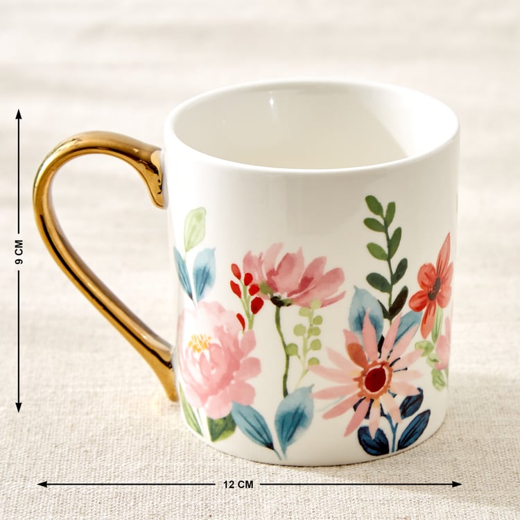 Criselle Bone China Floral Print Coffee Mug - 300ml