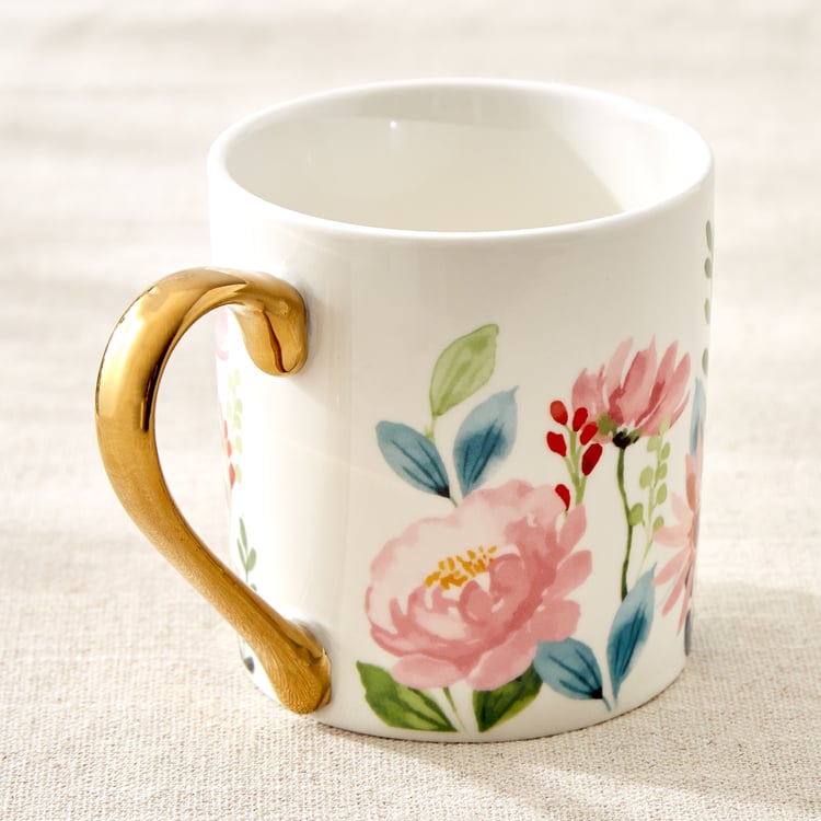 Criselle Bone China Floral Print Coffee Mug - 300ml