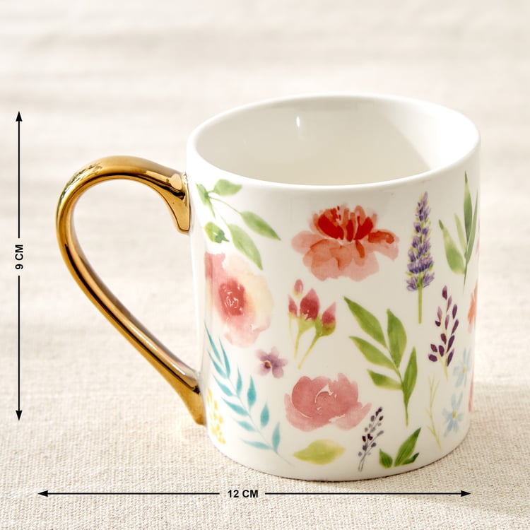 Criselle Bone China Floral Print Coffee Mug - 300ml