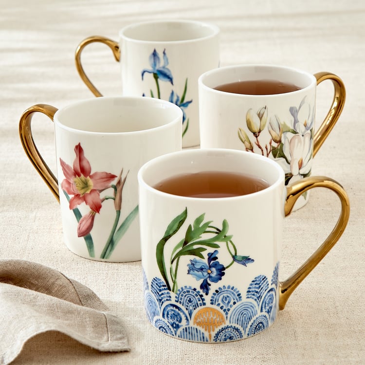 Criselle Bone China Floral Print Coffee Mug - 300ml