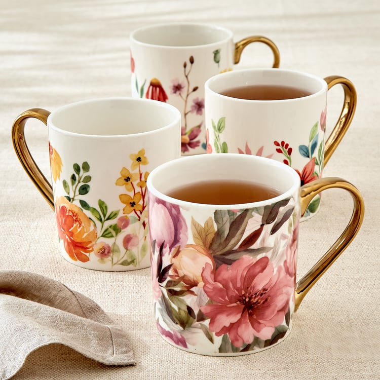 Criselle Bone China Floral Print Coffee Mug - 300ml