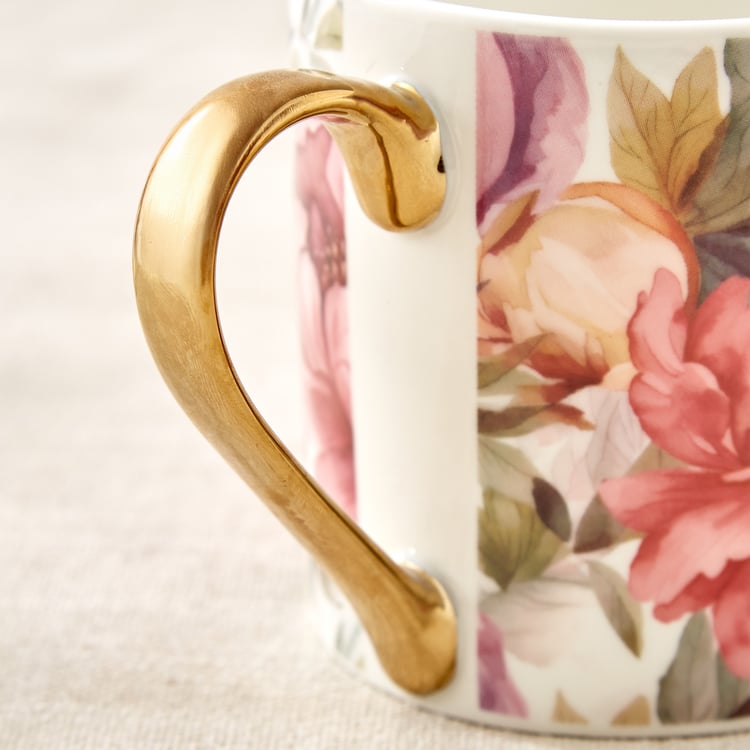 Criselle Bone China Floral Print Coffee Mug - 300ml
