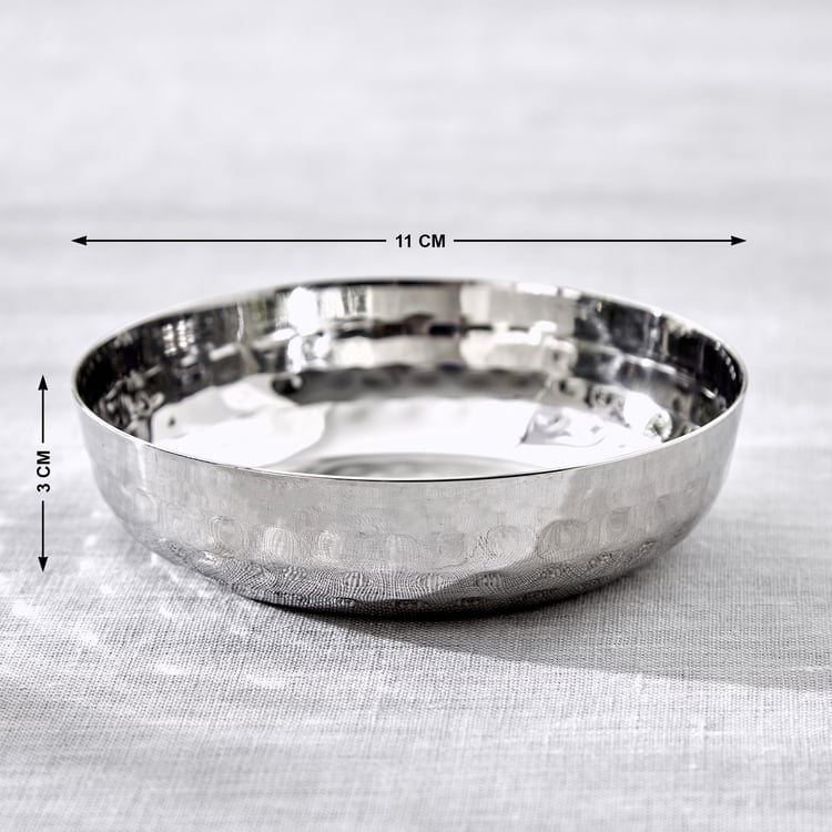 Blaze Martillo Stainless Steel Halwa Plate - 11cm