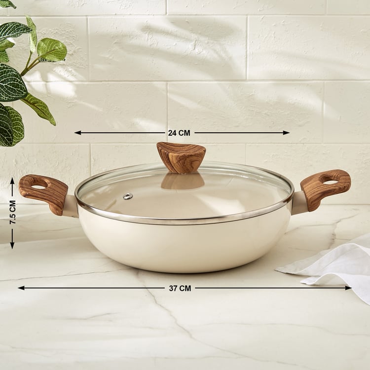 Chef's Pride Osage Aluminium Non-Stick Kadhai with Lid - 2.5L