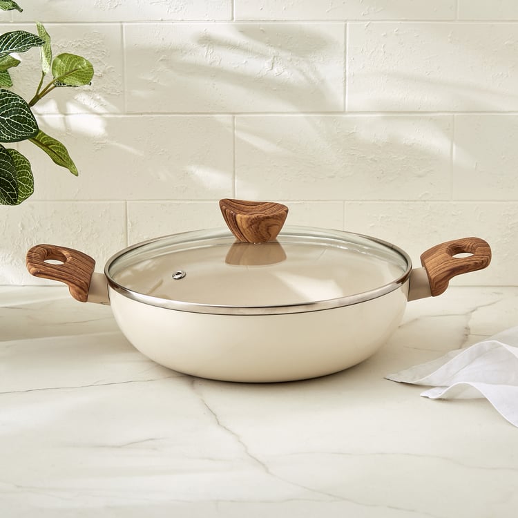 Chef's Pride Osage Aluminium Non-Stick Kadhai with Lid - 2.5L