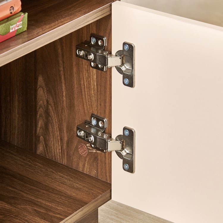 Helios Addison Entertainment Wall Unit with Open Curio - Walnut