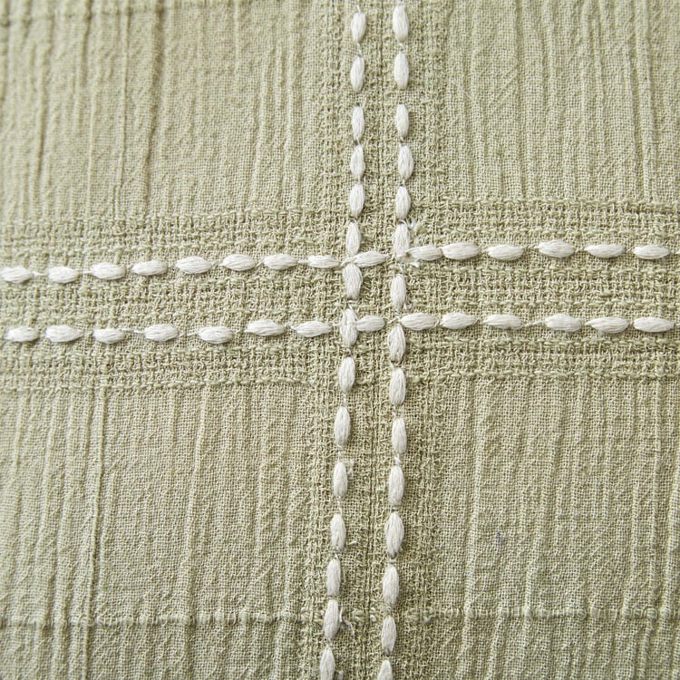 Ashville Tassel Embroidered Cushion Cover - 40x40cm